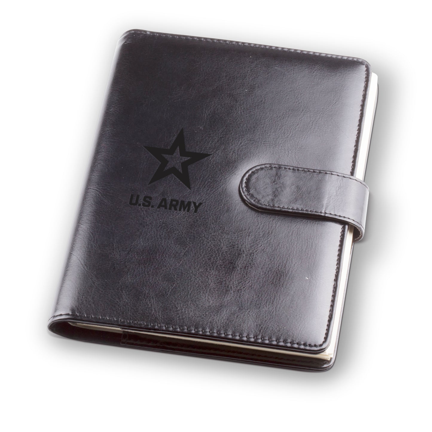 Stitched Journal Black with Debossed Army Logo