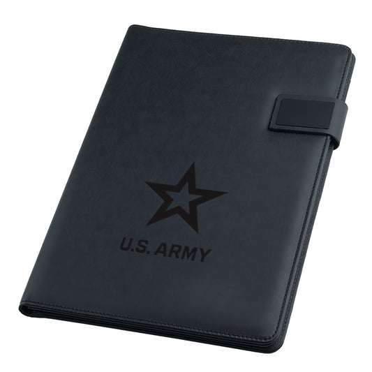 Tablet stand Padfolio Black with Debossed Army logo