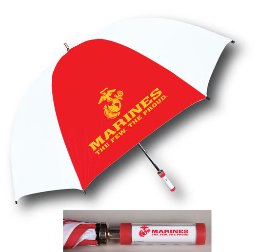 Oversized Golf Two Tone Red White Marine Corps Umbrella
