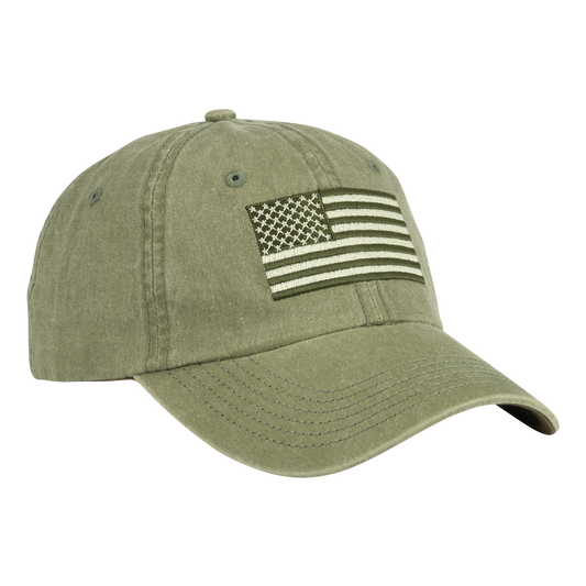 Washed Olive Green Flag Air Force Cap