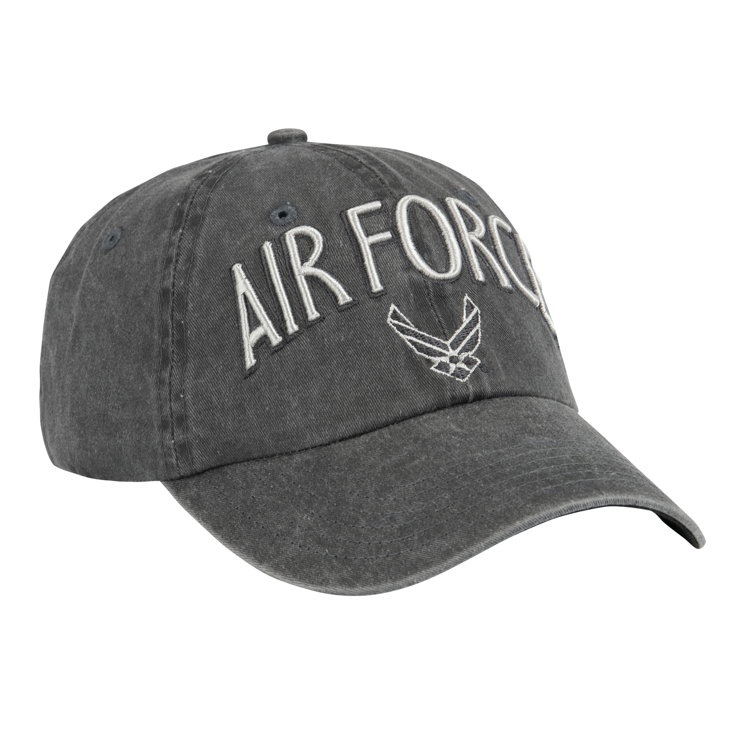 Charcoal Air Force Wings puff 3D Logo Cap