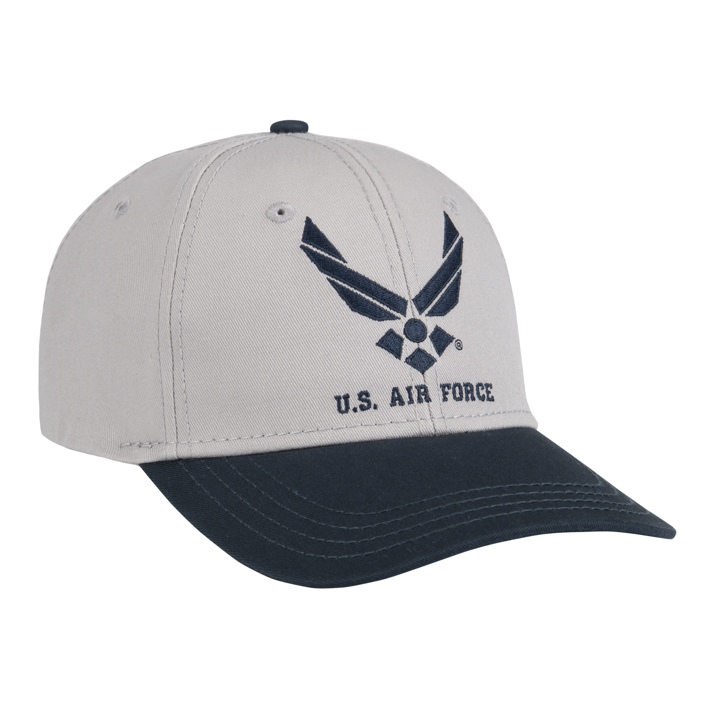 Grey Navy Air Force Logo Cap