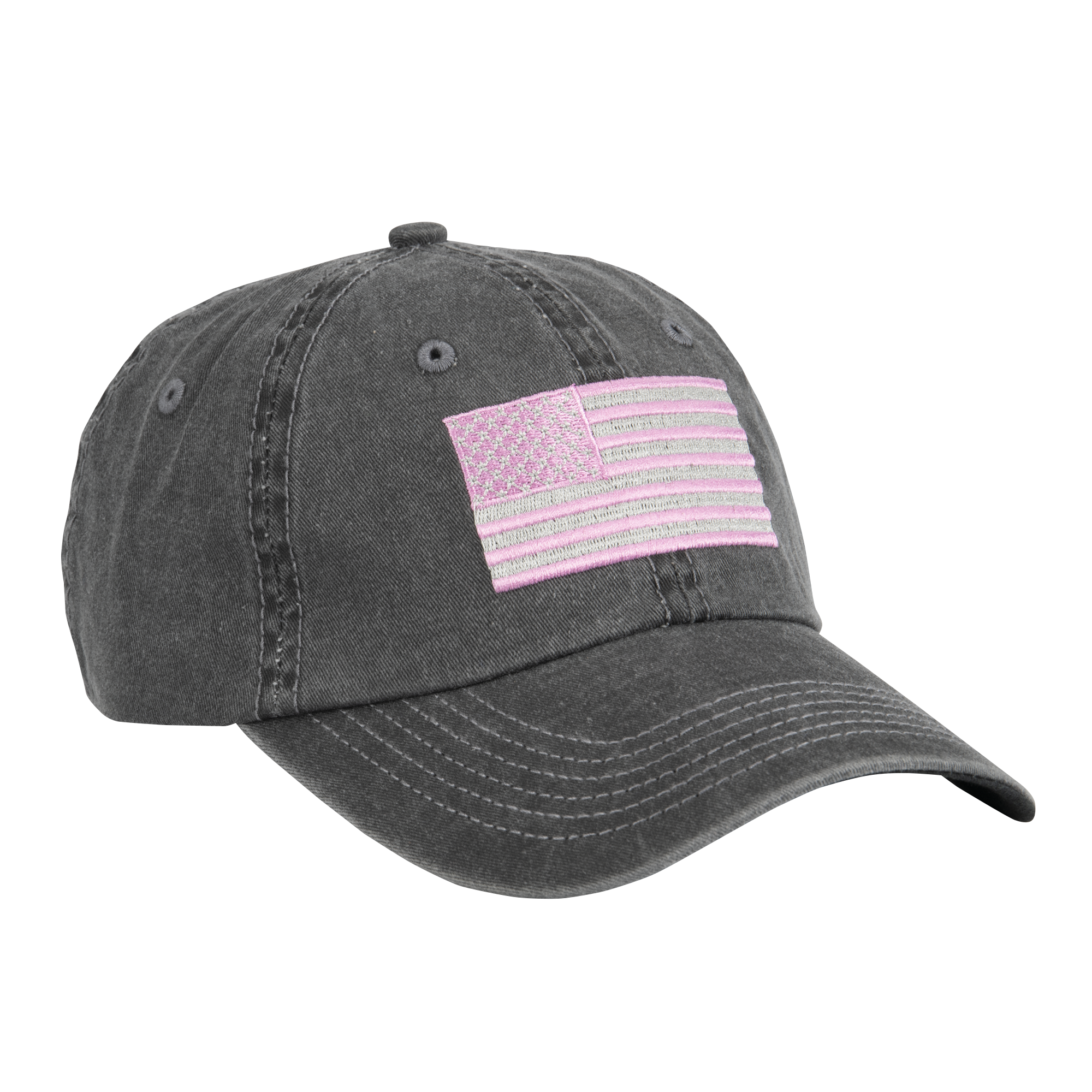 Grey Hat with the Pink Flag