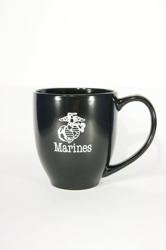Bistro Mug U.S. Marine Corps Black Mug