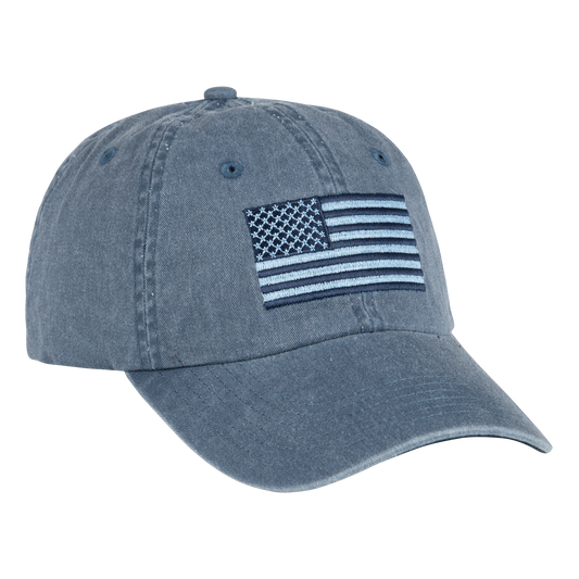 Veterans Apparel American Flag Adjustable Denim Cap
