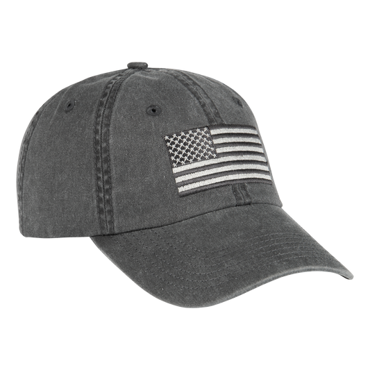Veterans Apparel American Flag Adjustable Denim Cap