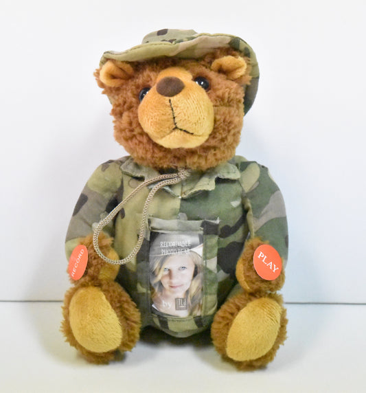 Plush Brown Bear Military Recordable